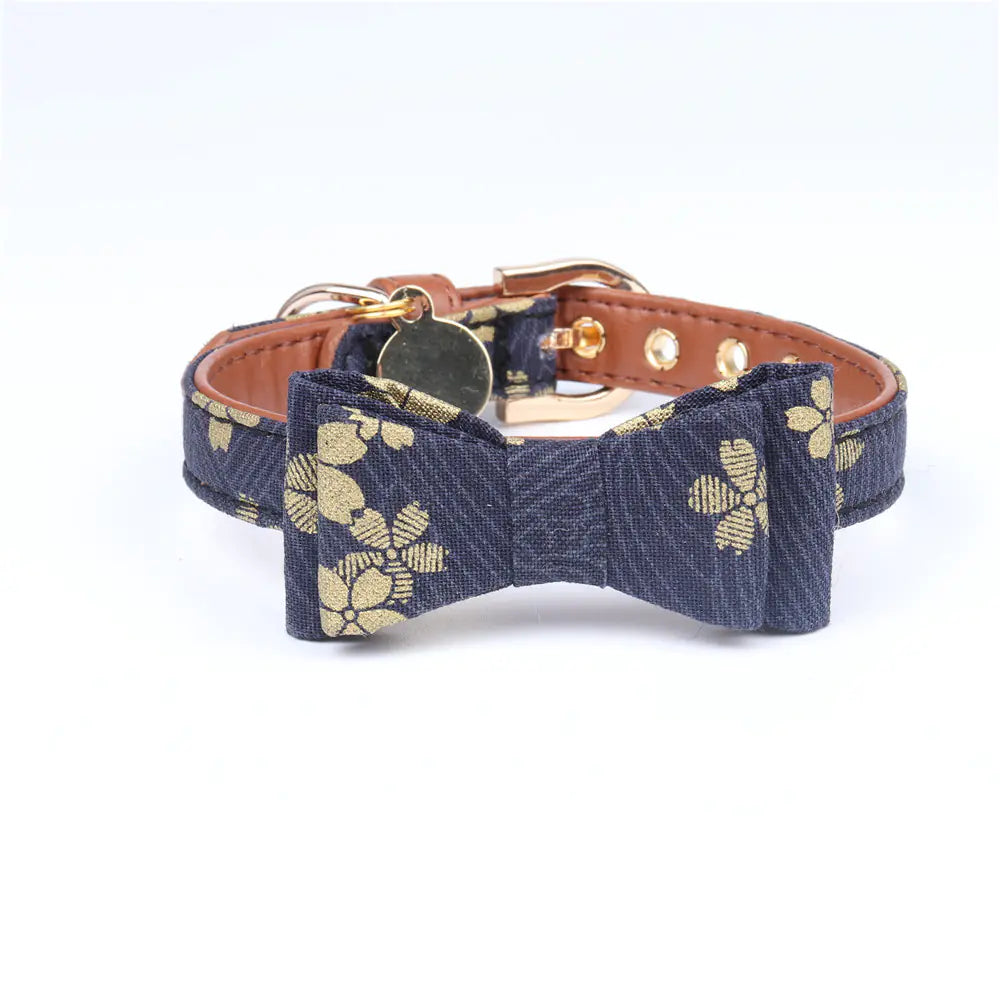Gold Foil Pet Collar for Dogs and Cats